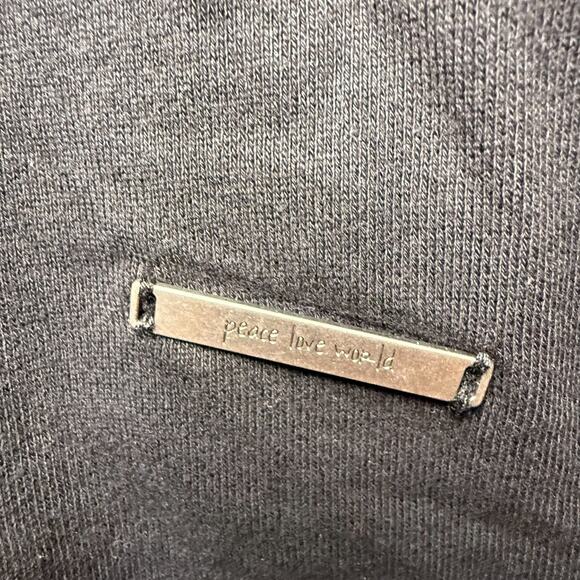 QVC Peace Love World French Terry Sweatshirt Womens Small Black Hoodie NWOT - Picture 3 of 11